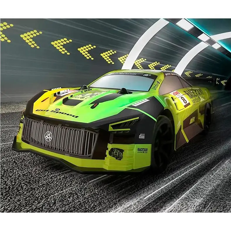 Машинка на радіокеруванні JJRC Q165 1:18 Race Taxi Drift Car Black/Yellow [142535] - фото 4