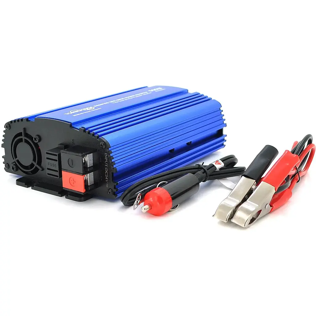 Інвертор напруги Tommatech MS-600, 24V/220V, 600W з апроксимованою синусоїдою, 1Shuko, USB, клемні дроти, АЗУ+ затискачі, Q15 - фото 2