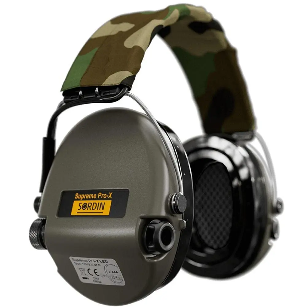 Активні навушники для стрільби Sordin Supreme Pro-X LED Olive з LED-ліхтариком (75302-X-07-S) - фото 5