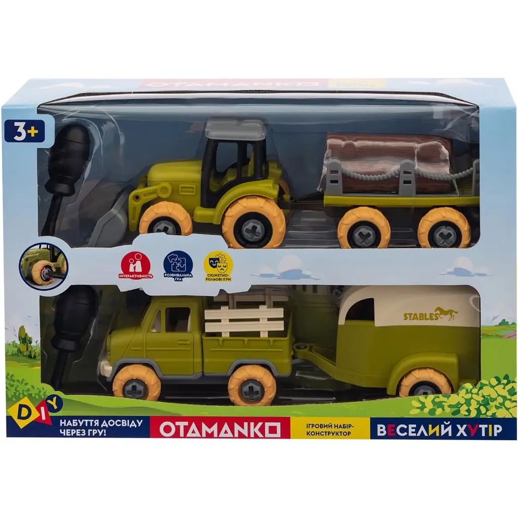 Игровой набор Otamanko Веселый хутор трактор с прицепом - фото 2