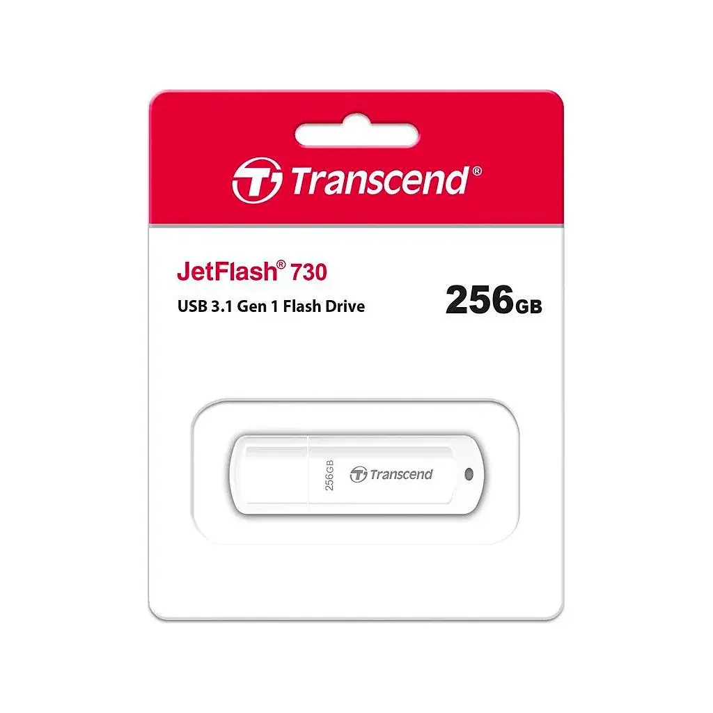 USB флеш накопичувач Transcend 256GB JetFlash 730 White USB 3.1 (TS256GJF730) - фото 4