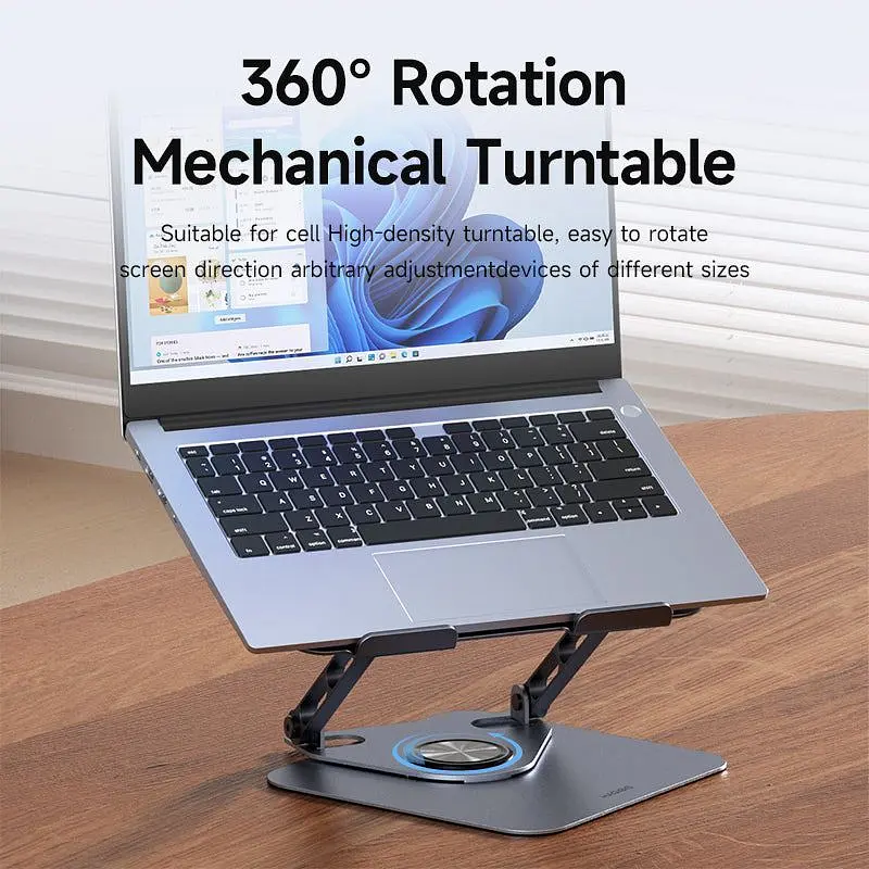 Підставка для ноутбука Hagibis Aluminium Ajustable Laptop Stand Grey (NBS04) [162341] - фото 6