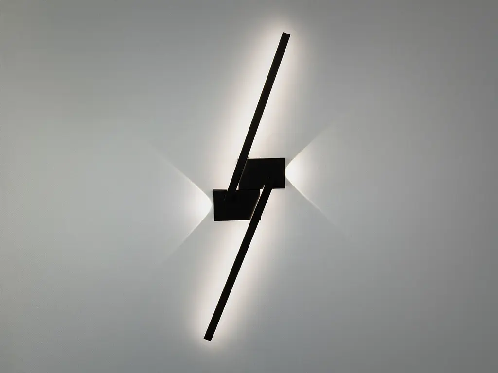 Бра настінне LED Diasha Q3/800BK Line 25W чорний мінімалістичний стиль для коридору вітальні спальні - фото 2