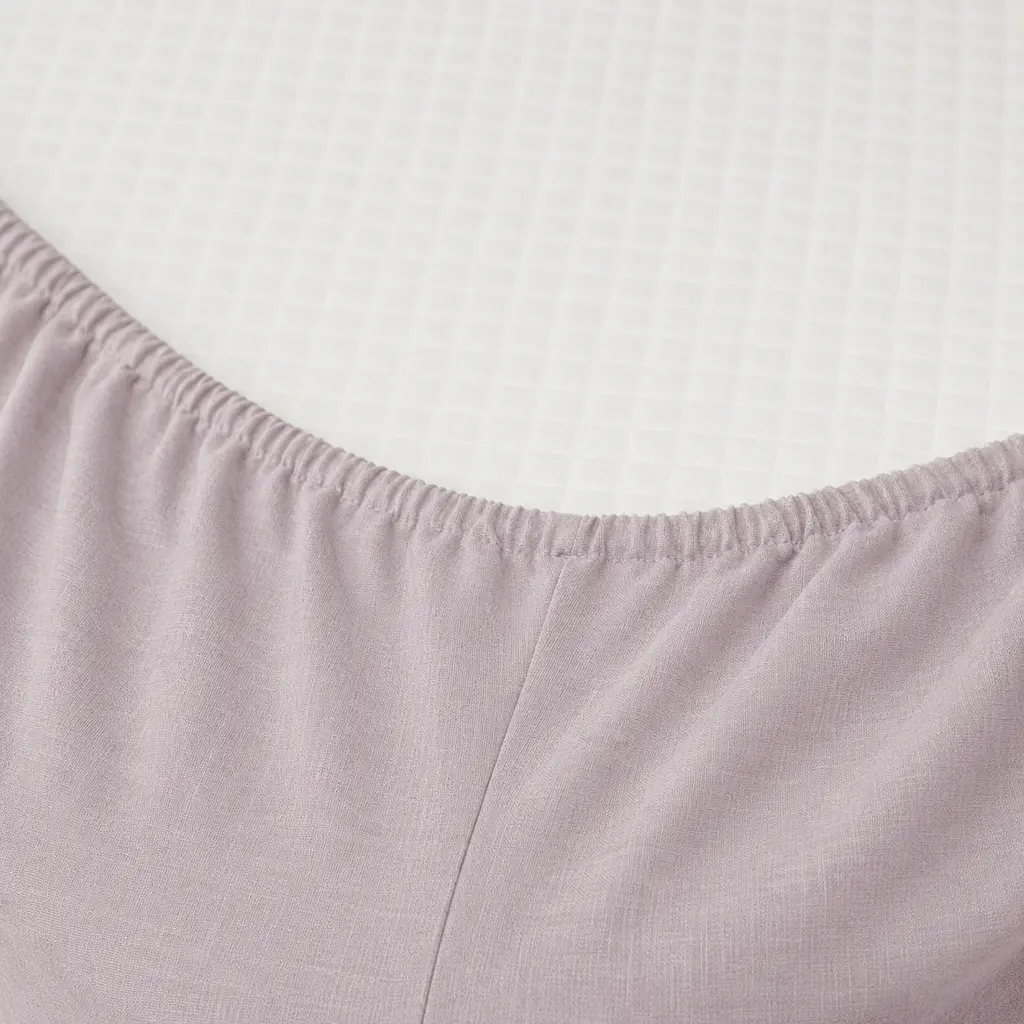 Простирадло на резинці Linen Amalia Льон 180х200 см помаранчево-рожеве (2200008249045) - фото 2