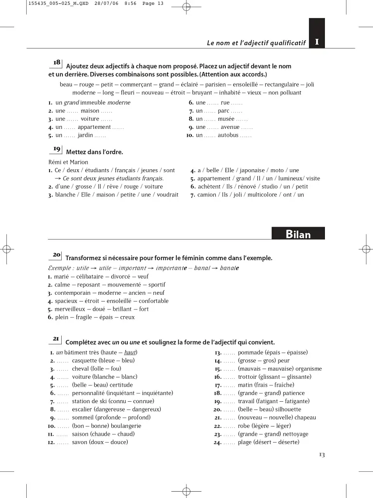 Les 500 Exercices de Grammaire Livre d'eleve A2 + corriges - фото 13