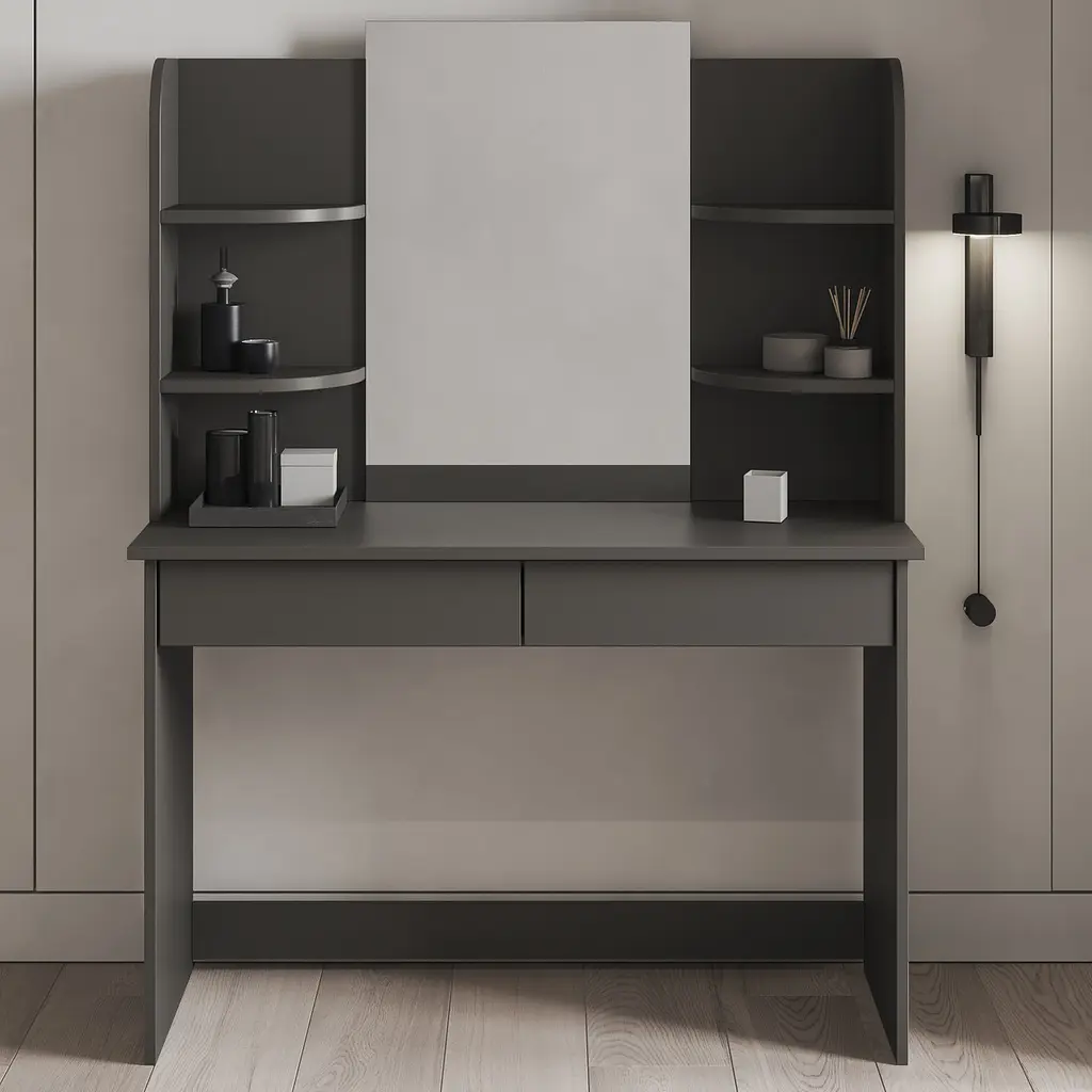 Туалетний столик із дзеркалом та поличками з ДСП F-114 - фото 5