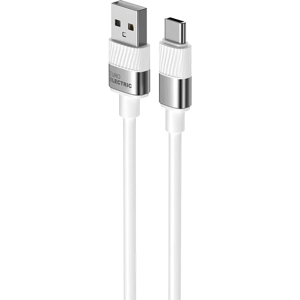 Кабель USB-A to Type-C Euroelectric 100 см 3A білий (100) - фото 2
