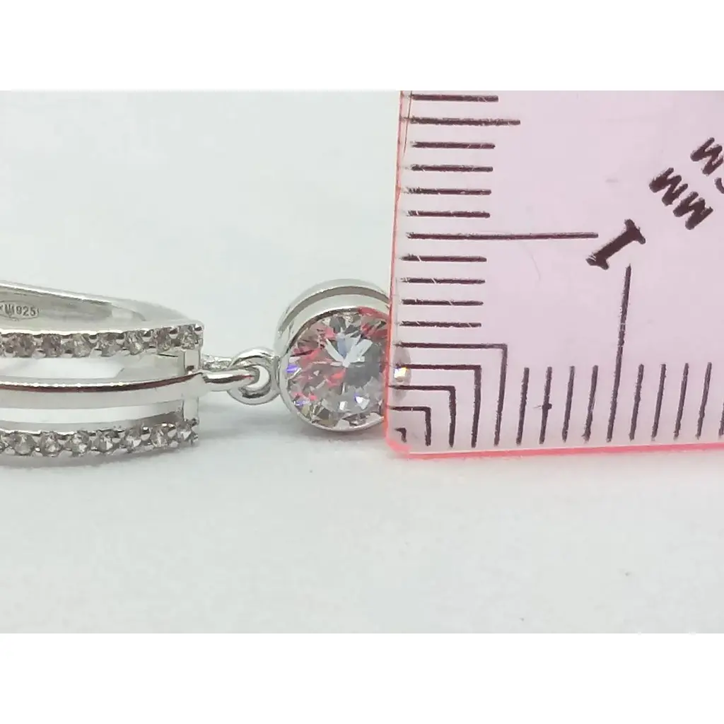 Серебряные серьги Vegas с фианитами. 20048Р - фото 6