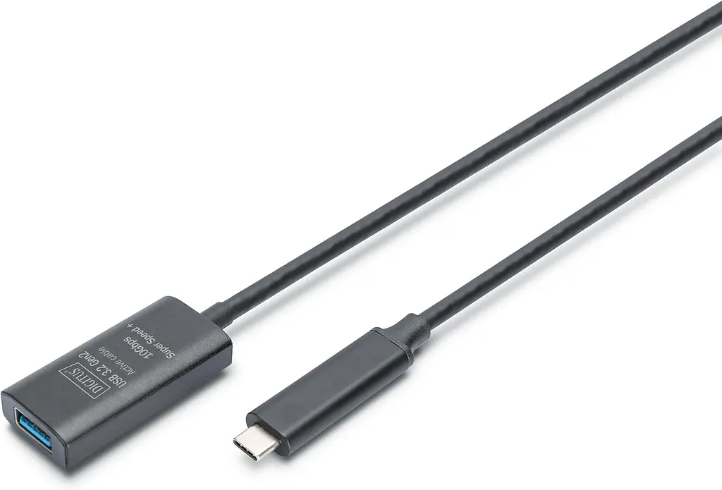 Подовжувач Digitus USB 3.2 Gen2 Active Cable 10G, C/M-A/F, 5м, чорний teh0013735 - фото 2