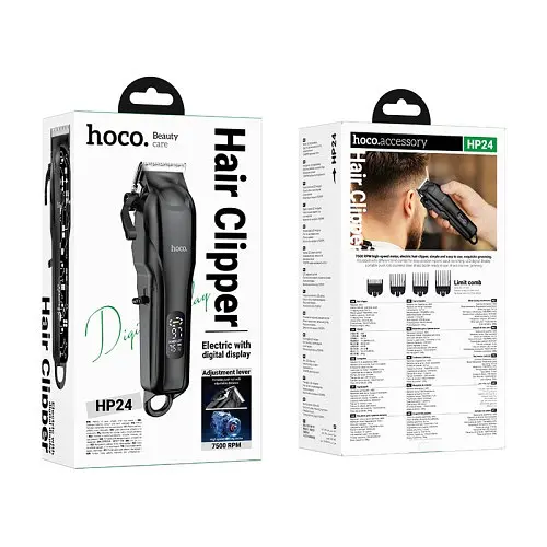 Електрична машинка для стрижки волосся HOCO HP24 Electric hair clipper чорний - фото 2