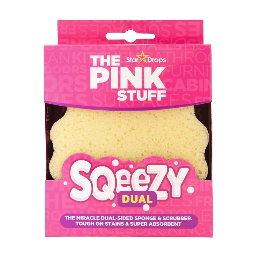 Губка для прибирання The Pink Stuff Sqeezy Dual Sided Двостороння 1 шт. (5060033823453) - фото 2