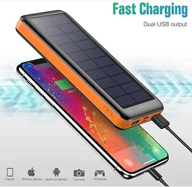 Портативная батарея Solar Power Bank 26800mAh HX160S4 Солнечное зарядное устройство - фото 4