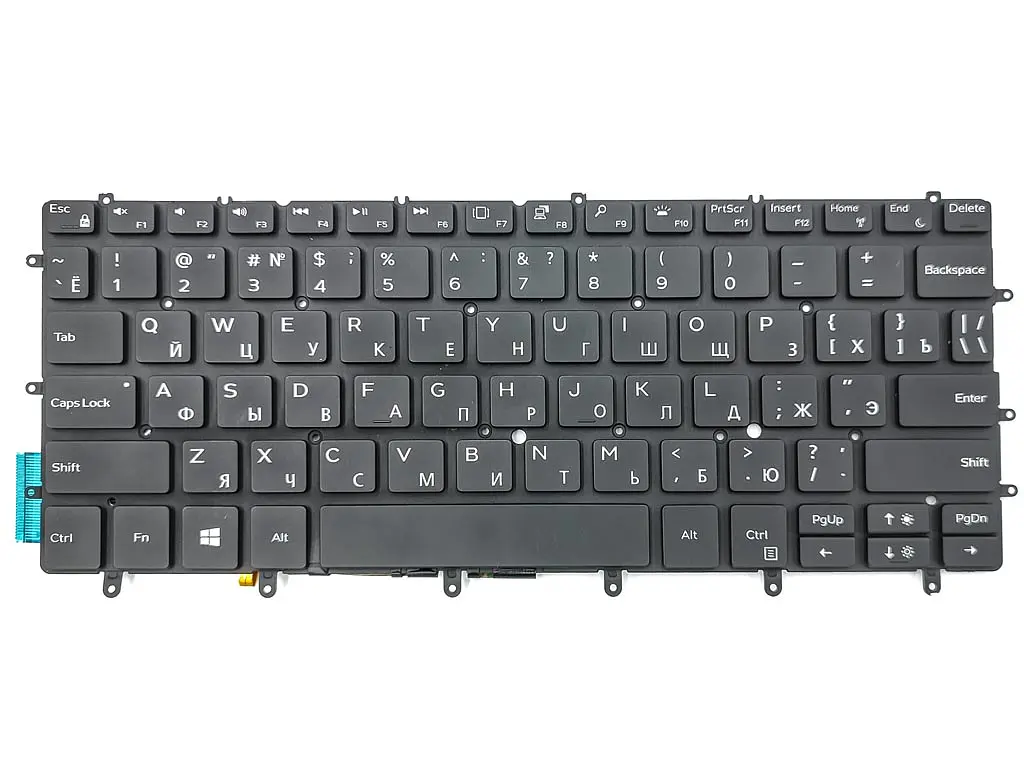 Клавіатура для DELL XPS 13 9370, 13 9380, 13-9370, 13-9380 (RU Black з підсвічуванням) Оригінал. - фото 3