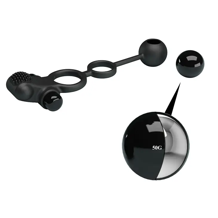 Ерекційне кільце - Pretty Love Vibration Penis Sleeve IV Black - фото 6