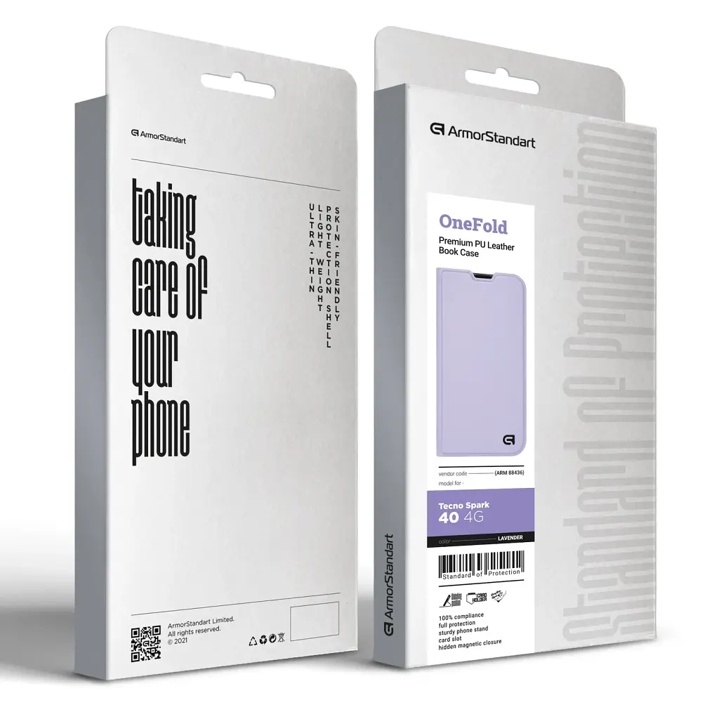Чохол-книжка ArmorStandart OneFold Case для Tecno Spark 40 4G Lavender - фото 7