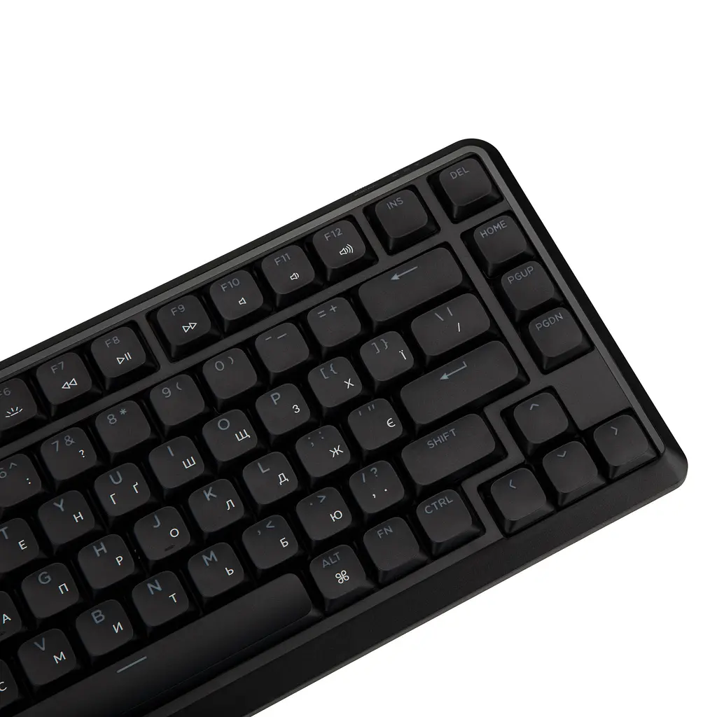 Клавіатура механічна J1 82Key, K pro Brown, WL/BT/USB-A, QMK, Hot-swap, EN/UKR, RGB, чорний Keychron teh0013905 - фото 9