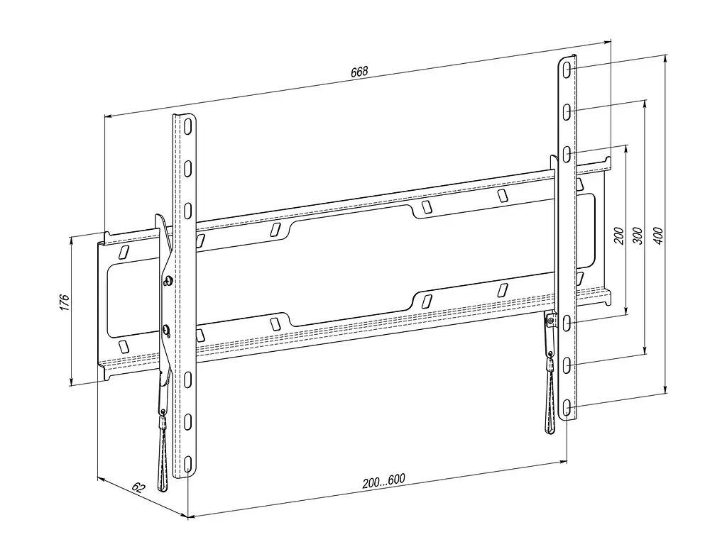 Кріплення ТВ з кутом нахилу Simpler 68EN 40-80 KSL teh0013004 - фото 6