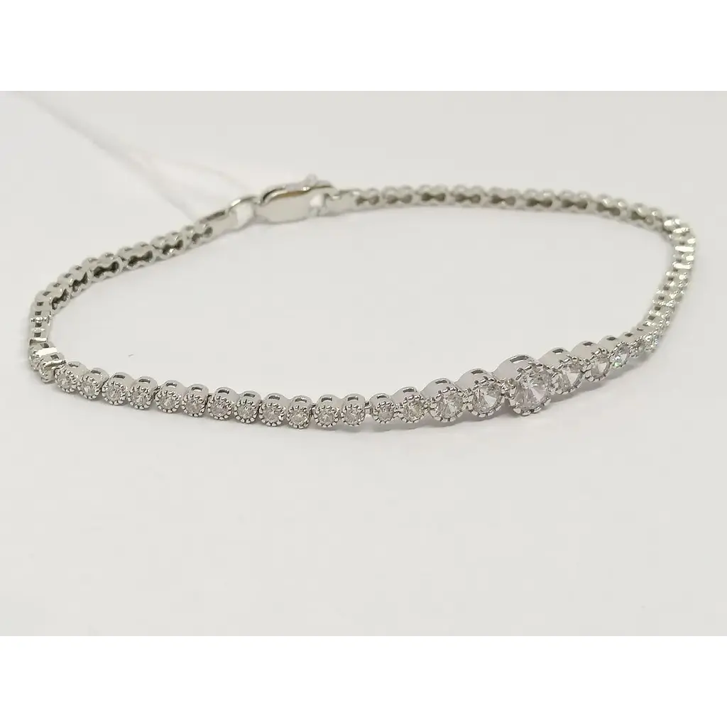 Золотий браслет Favoritum з фіанітами. 911206_2Б 17,5 - фото 2