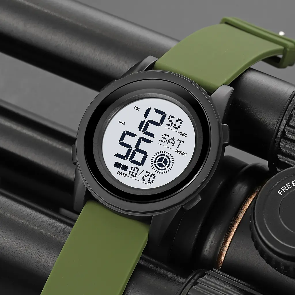 Наручний годинник чоловічий 2082AGWT Army Green White Skmei acs0030318 - фото 4