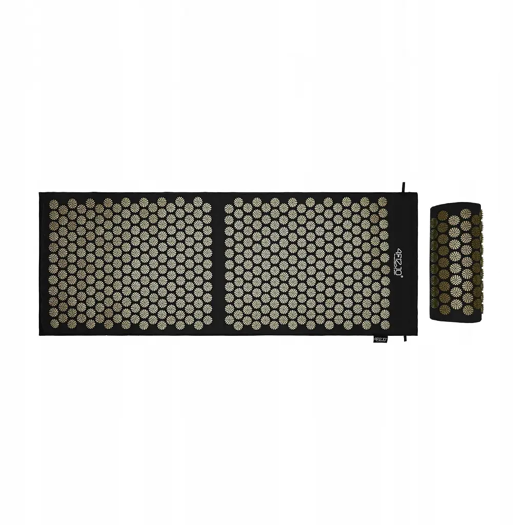 Килимок акупунктурний з валиком 4FIZJO Classic Mat XL Аплікатор Кузнєцова Black/Gold (P-5907739315052) - фото 2