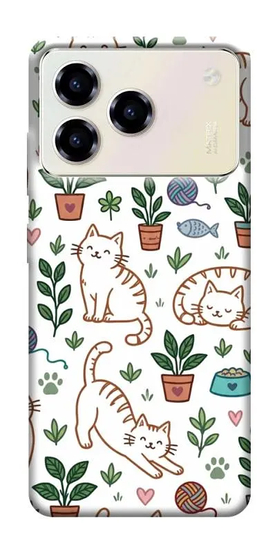 TPU чохол Demsky Cats pattern для ZTE Blade A76