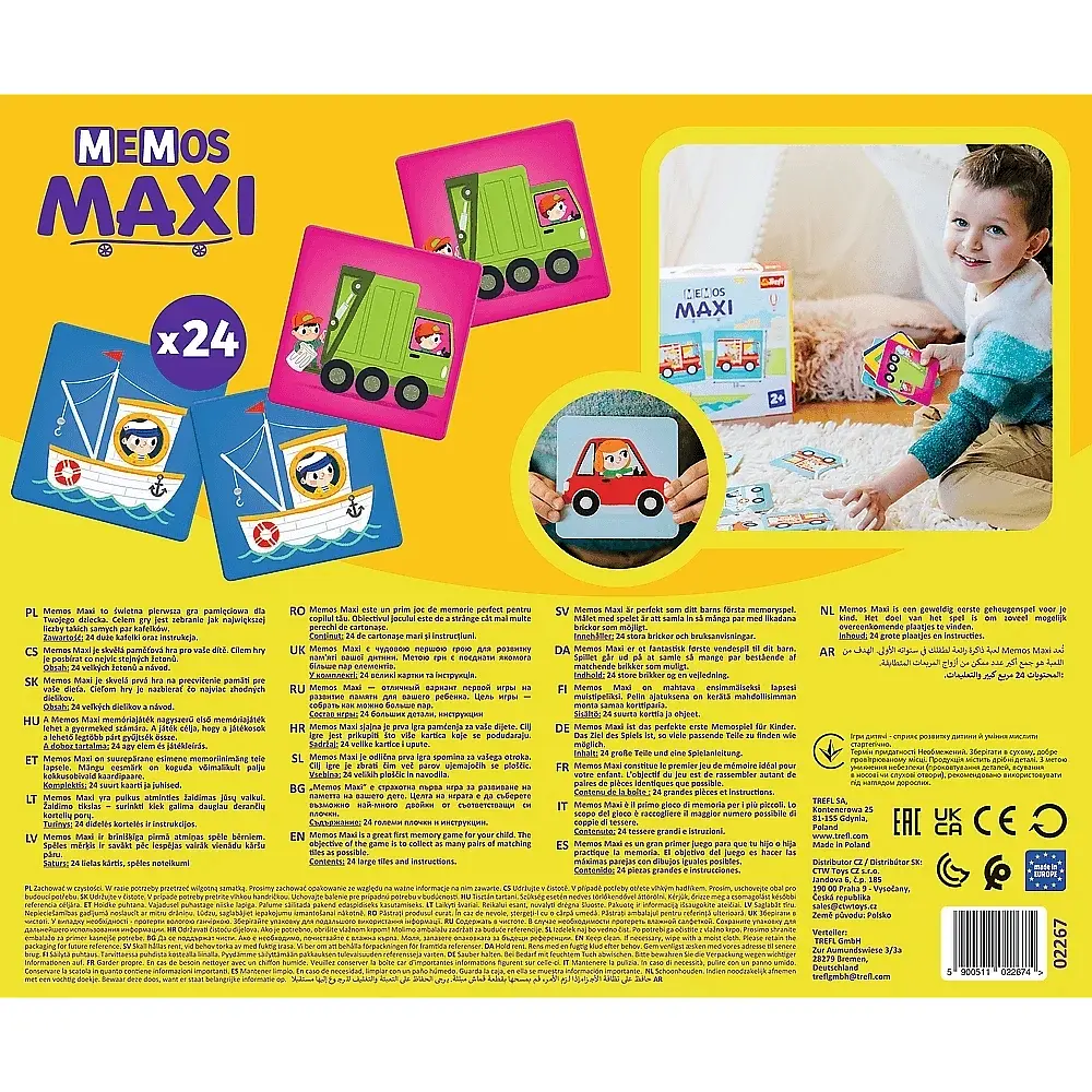 Настольная игра Trefl Мемос Maxi Транспорт - фото 3