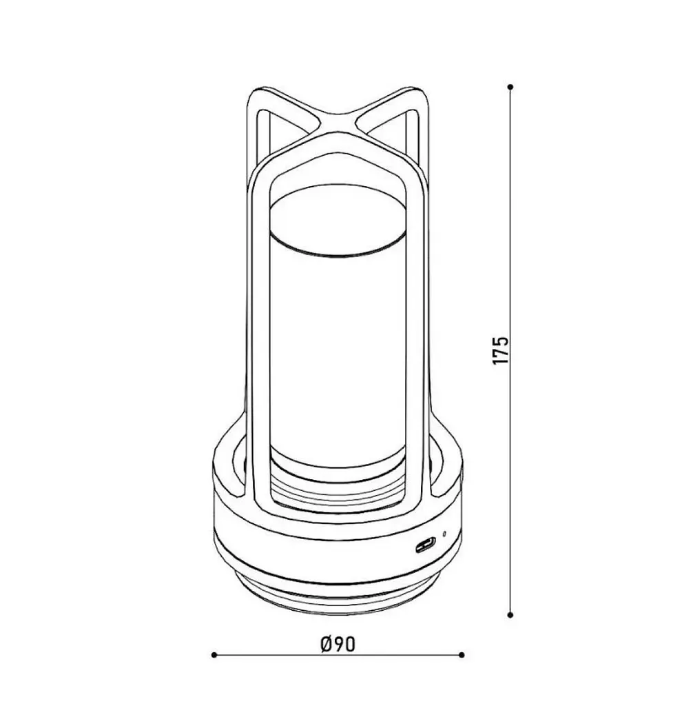 Настільна лампа з акумулятором KLOODI DECO TA-5V CAN CCT BK - фото 5