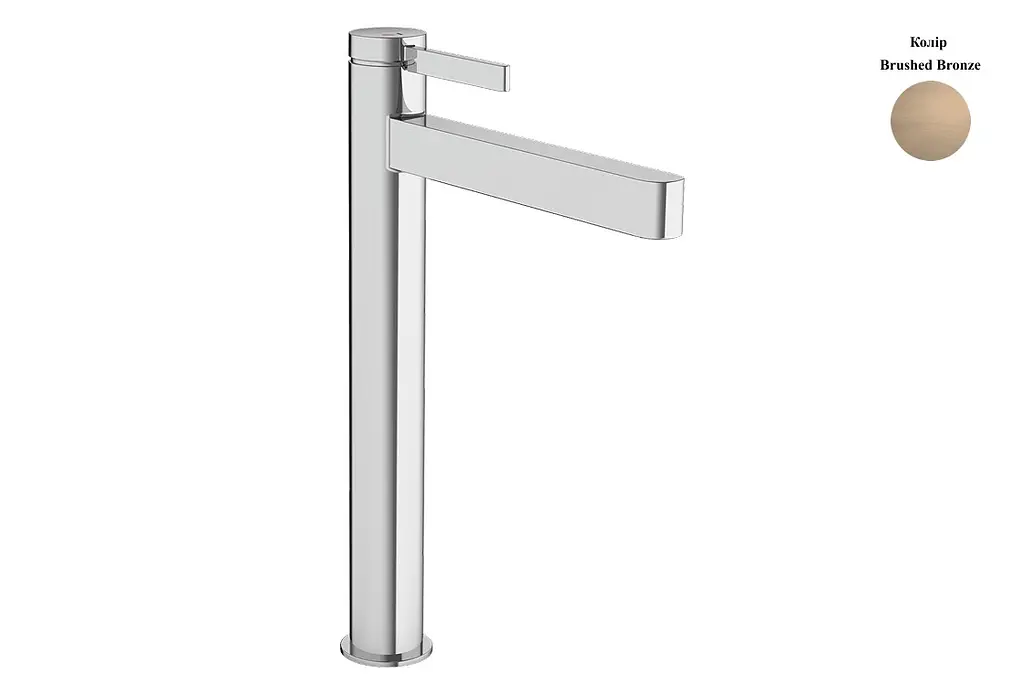 Змішувач для умивальника Hansgrohe Finoris CoolStart з д/к push-open brushed bronze 76072140
