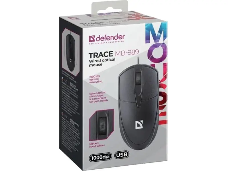 Миша Defender Trace MB-989 Black (52989) - фото 3