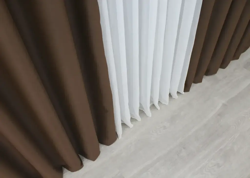 Комплект штор VR-Textil Midnight блекаут 2 шт 150x290 см коричневий (1677ш) - фото 3