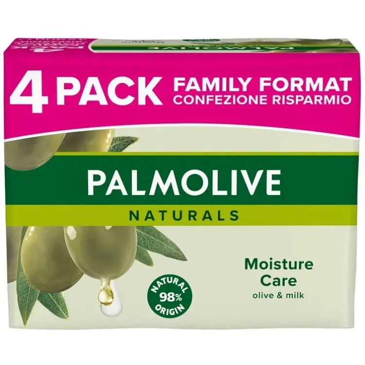 Тверде мило Palmolive Naturals Оливка та Молочко 4 шт. х 90 г