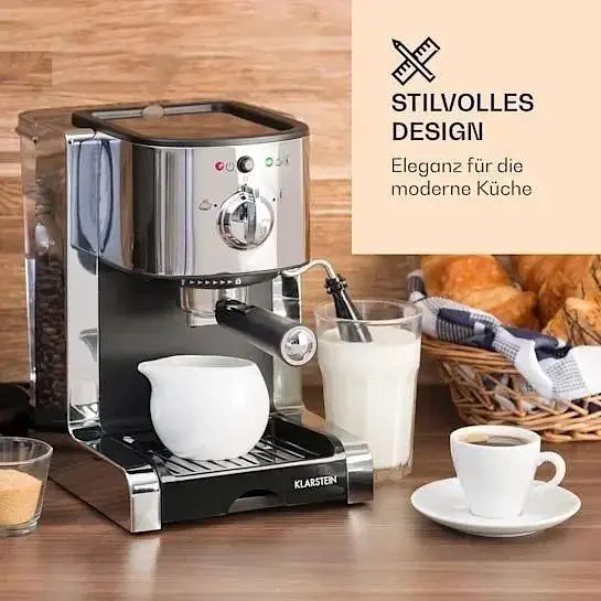Кофеварка Klarstein Passionata 20 бар 1350 Вт (10031702) - фото 4
