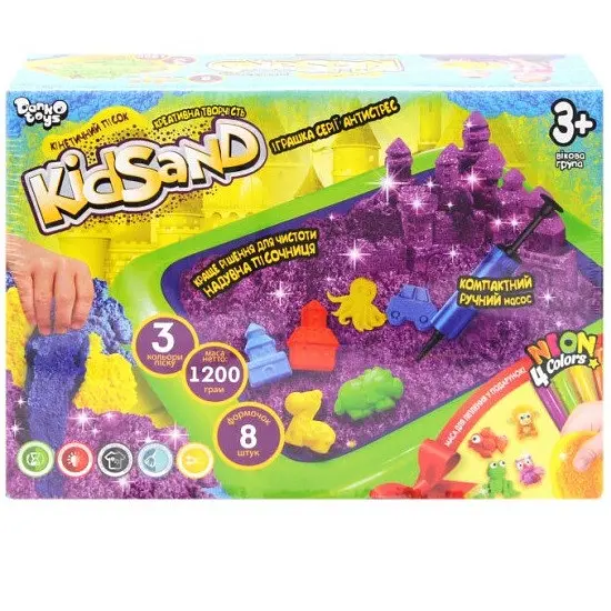 Живий кінетичний пісок із надувною пісочницею Kidsand Danko Toys - фото 7