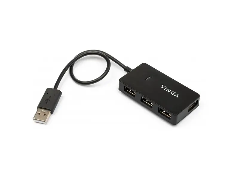Мультипортовий адаптер Vinga USB2.0 to 4xUSB2.0 Hub (VHA2A4) - фото 2
