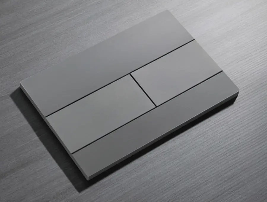 Панель змиву Koer KT-0603-07 240x160x10mm пластикова, кнопка лінійна KR5321, Графит - фото 2
