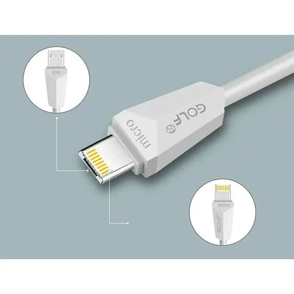 Кабель Golf GC-27S Double Sided Diamond cable White - фото 2