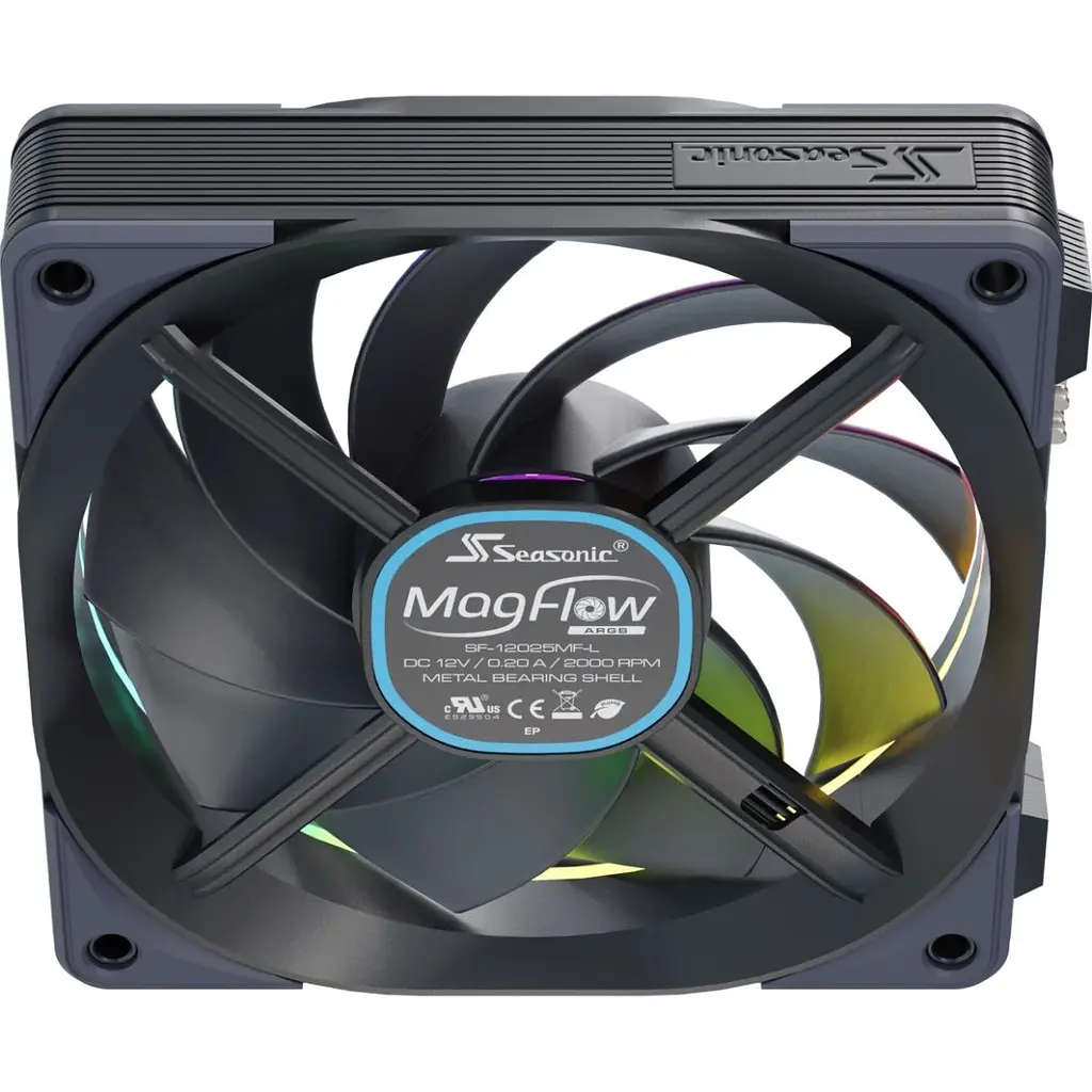 Комплект корпусних вентиляторів SeaSonic MagFlow 120 ARGB (MAGFLOW-ARGB-3) [167889] - фото 4