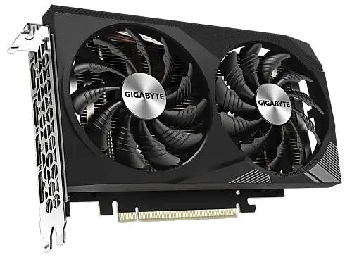Відеокарта GeForce RTX 3050, Gigabyte, WINDFORCE V2, 8Gb GDDR6, 128-bit, 2xHDMI/2xDP, 1777/14000 MHz, 8-pin (GV-N3050WF2V2-8GD) - фото 3