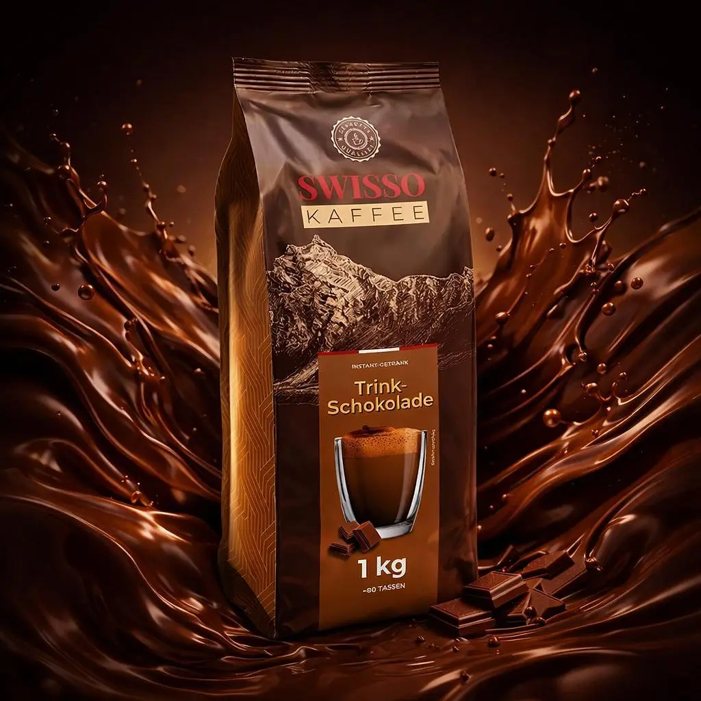 Гарячий шоколад Swisso Kaffee Trink-Schokolade 1 кг розчинний - фото 2
