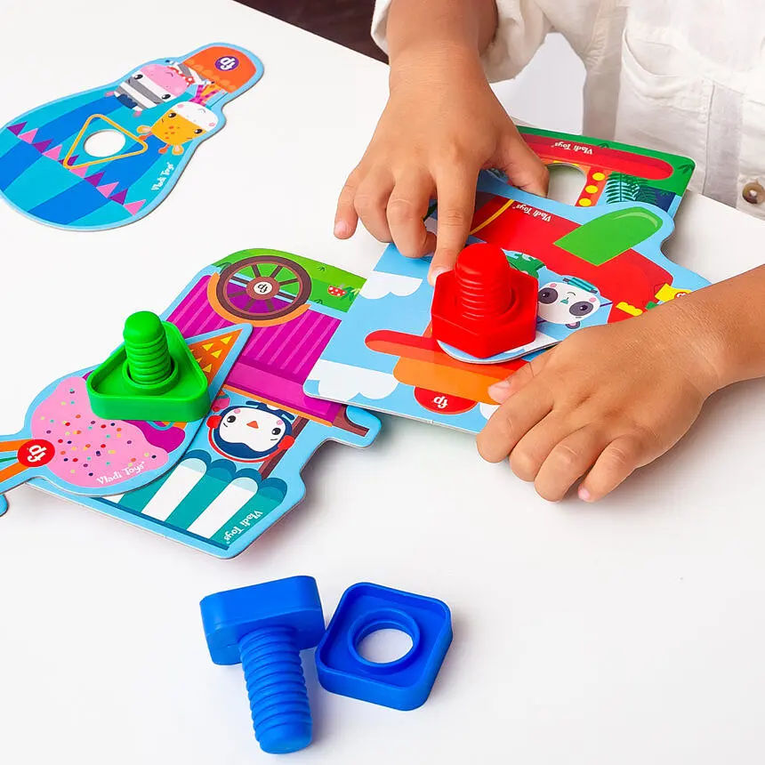 Гра-конструктор з болтами @Fisher-Price. Парк розваг@ Vladi Toys VT2905-21 Укр - фото 4