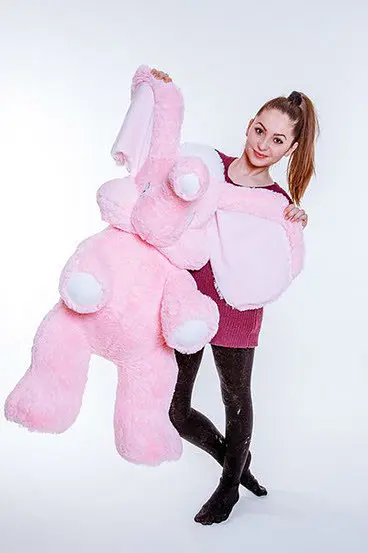 Мягкая игрушка Alina Слонёнок 120 см розовый - фото 2