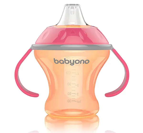 Чашка-непроливайка BabyOno Natural Nursing з м'яким носиком, 180 мл, помаранчевий (1456) - фото 2