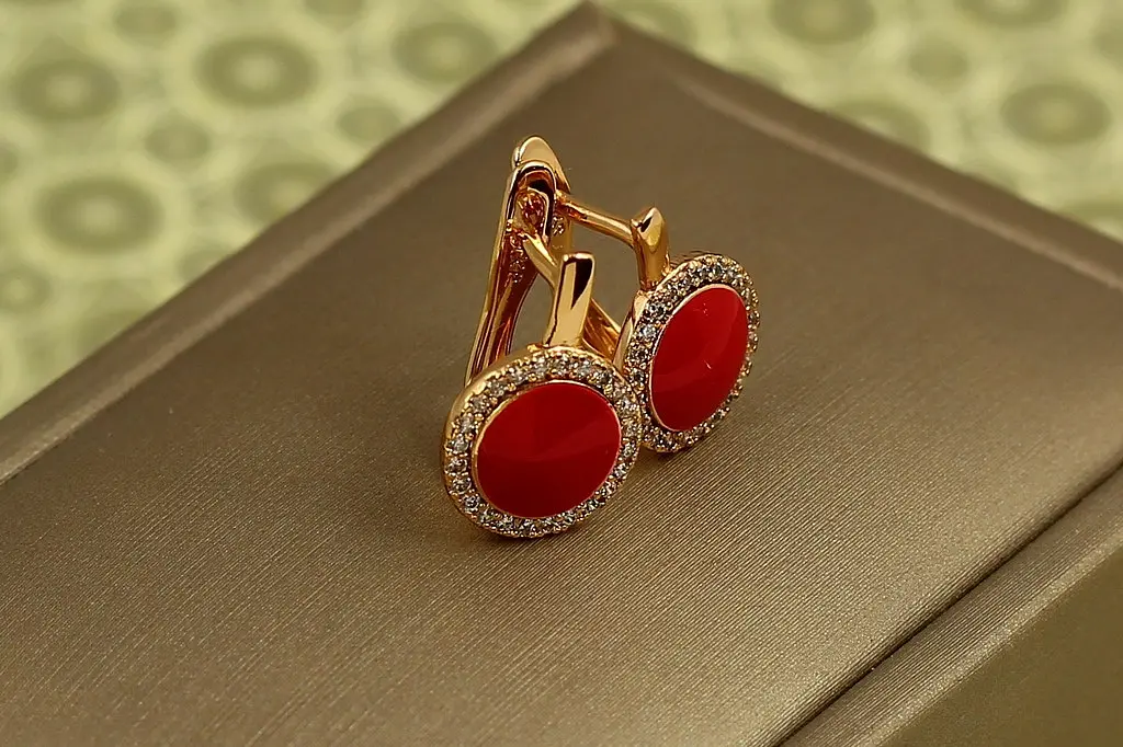 Серьги Xuping Jewelry Свет дороги 1,5 см золотистые - фото 2