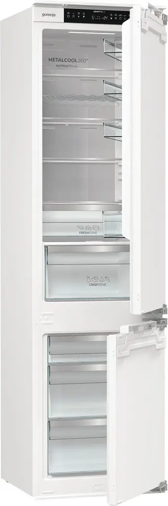 Холодильник Gorenje вбудований з нижн. мороз., 193,7x69x55см, 2 двері,284(76)л, А+, NF+, Зона св-ті, Диспл, Wi-Fi, Білі - фото 4