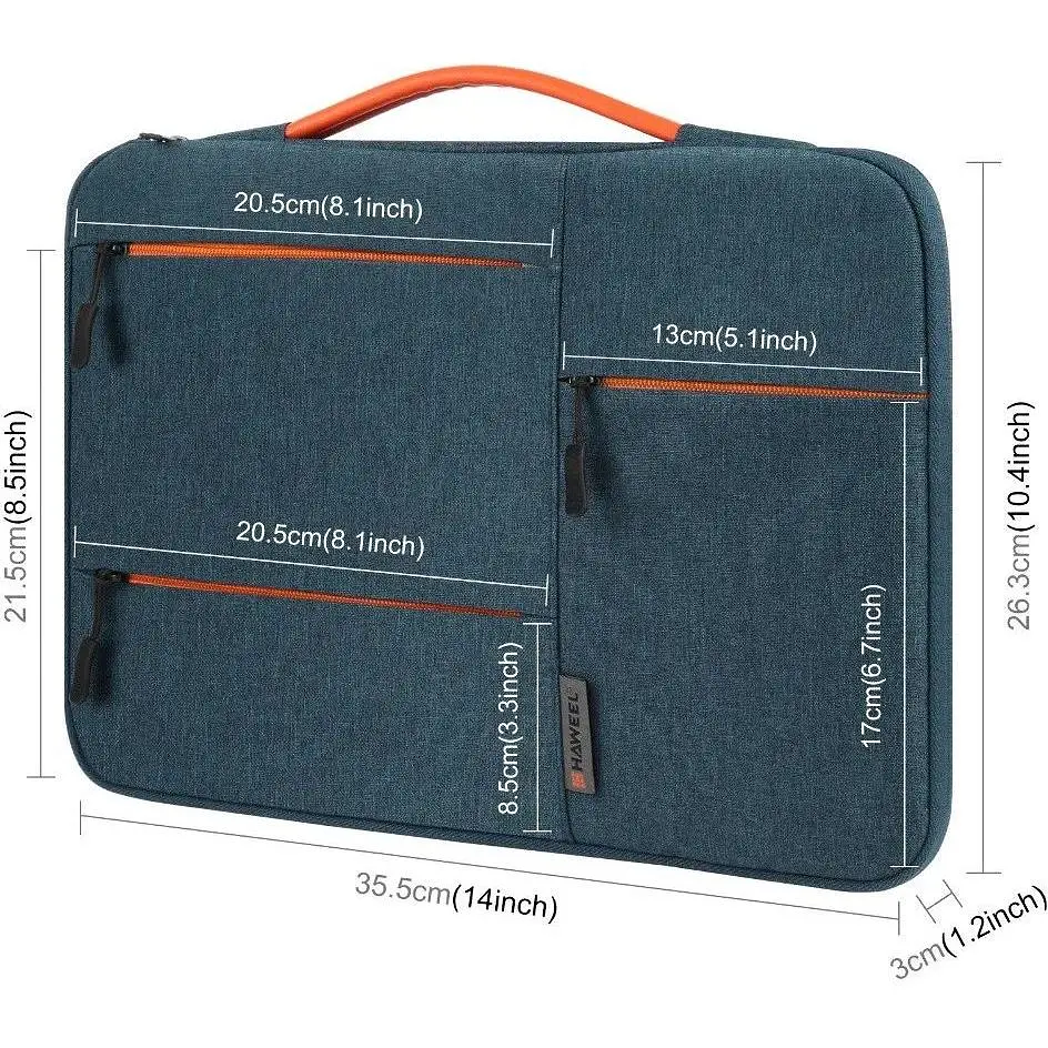 Сумка для ноутбука Haweel HWL2165 14-15" темно-синяя - фото 4