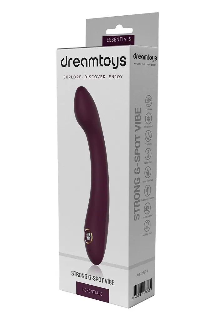 Вібратор Dreamtoys Essentials G-spot Vibe, 21.8 см (бордовий) - фото 5