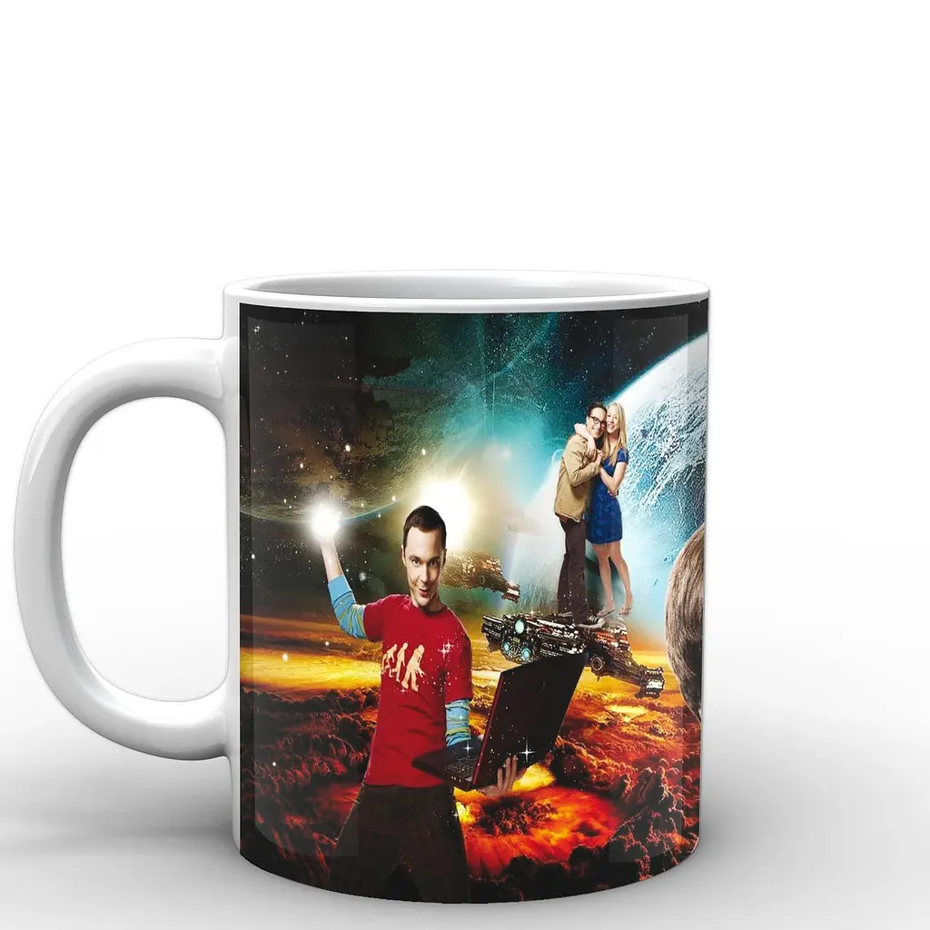 Кружка GeekLand Теория большого взрыва The Big Bang Theory на космическом фоне BB.002.22 330 мл белая - фото 2