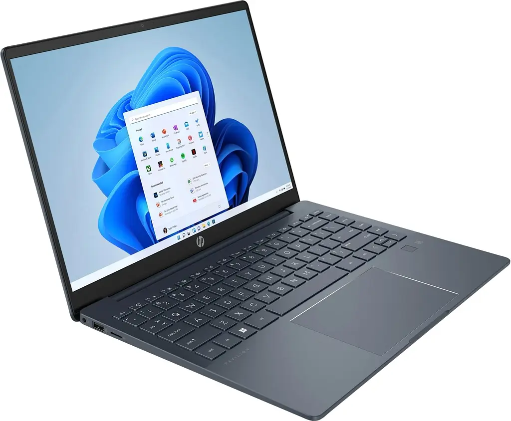Ноутбук HP Pavilion Plus 14-eh1001ua 14' 2.8K OLED, Intel i7-1355U, 16GB, F1024GB, NVD2050-4, DOS, синій (826S8EA) - фото 2