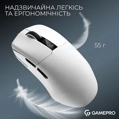 Компьютерная мышка GamePro Asgard Thor Wireless/Bluetooth/USB White (GM023W) - фото 6
