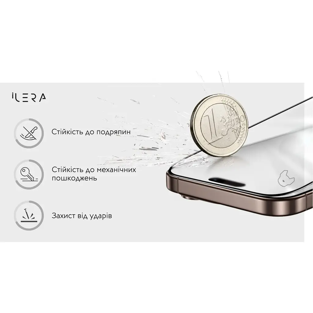 Защитное стекло iLera Frosted Glass 2.0 для Apple iPhone Air (iLFrGl17Air) [144424] - фото 5